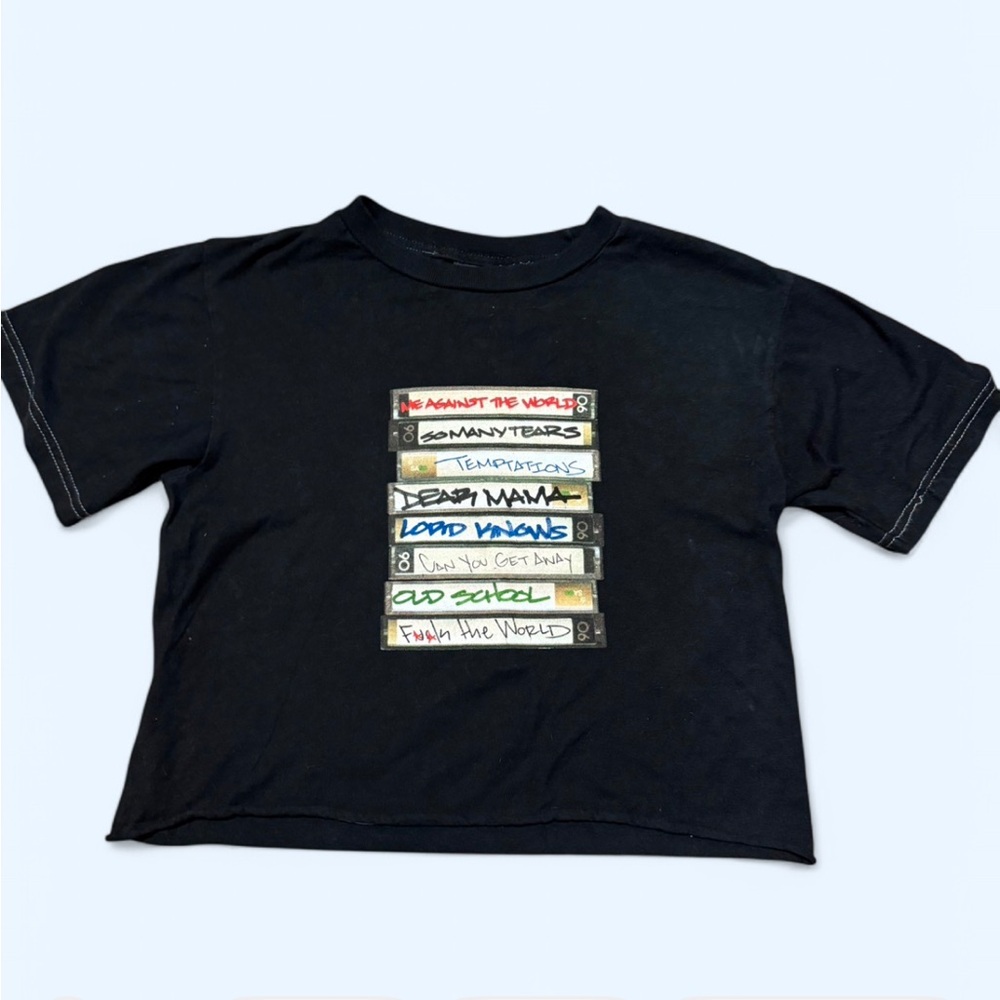 tupac shakur crop tee